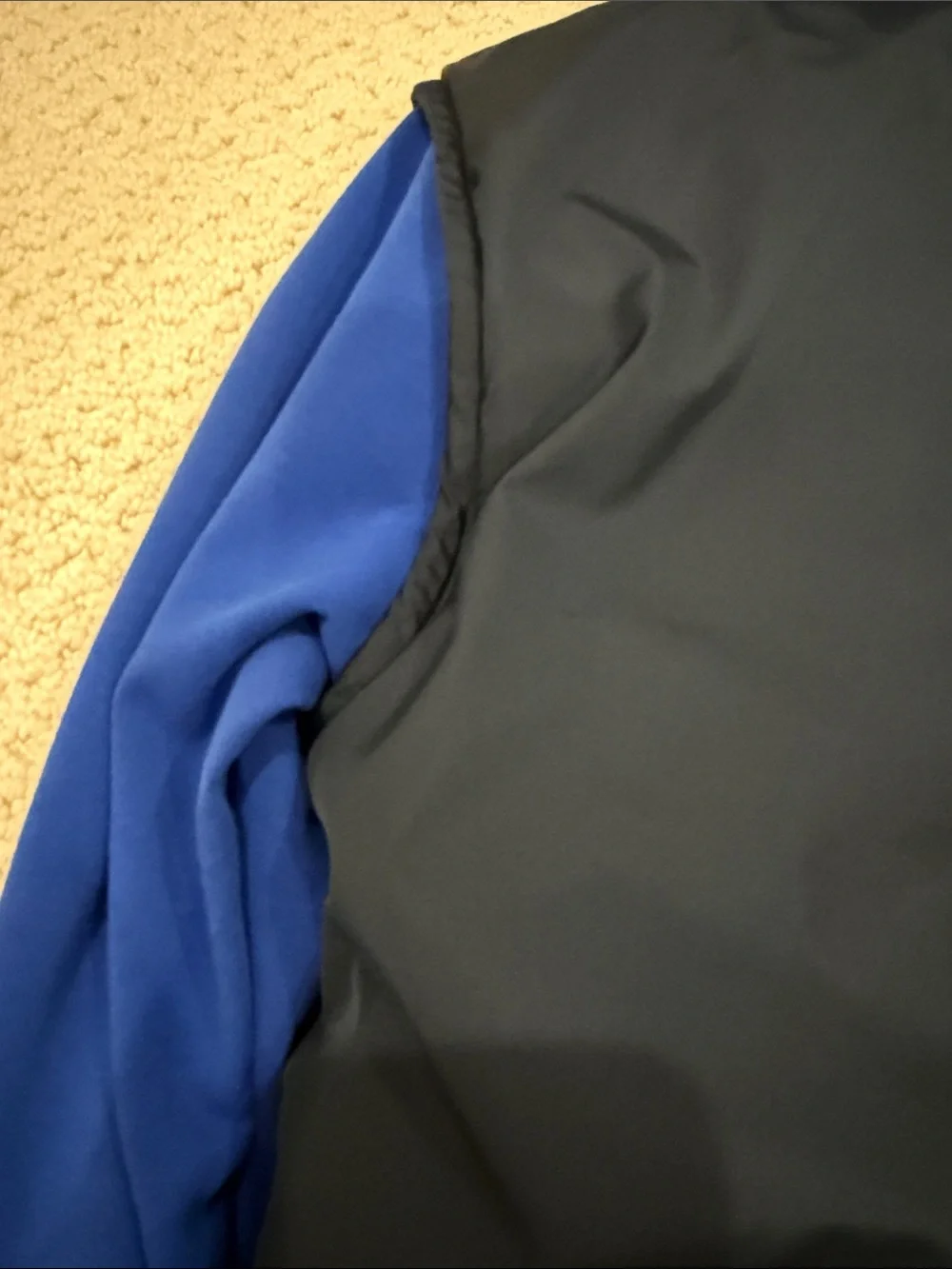 Old Navy Blue Hoodie with Black Puffer Vest